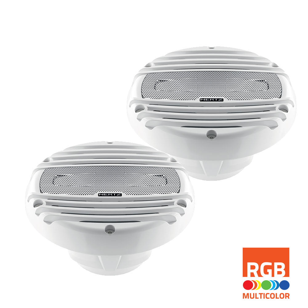 Hertz 150W 6.5" HMX 6.5 LD RGB LED IP65 Marine Speakers - White - PROTEUS MARINE STORE