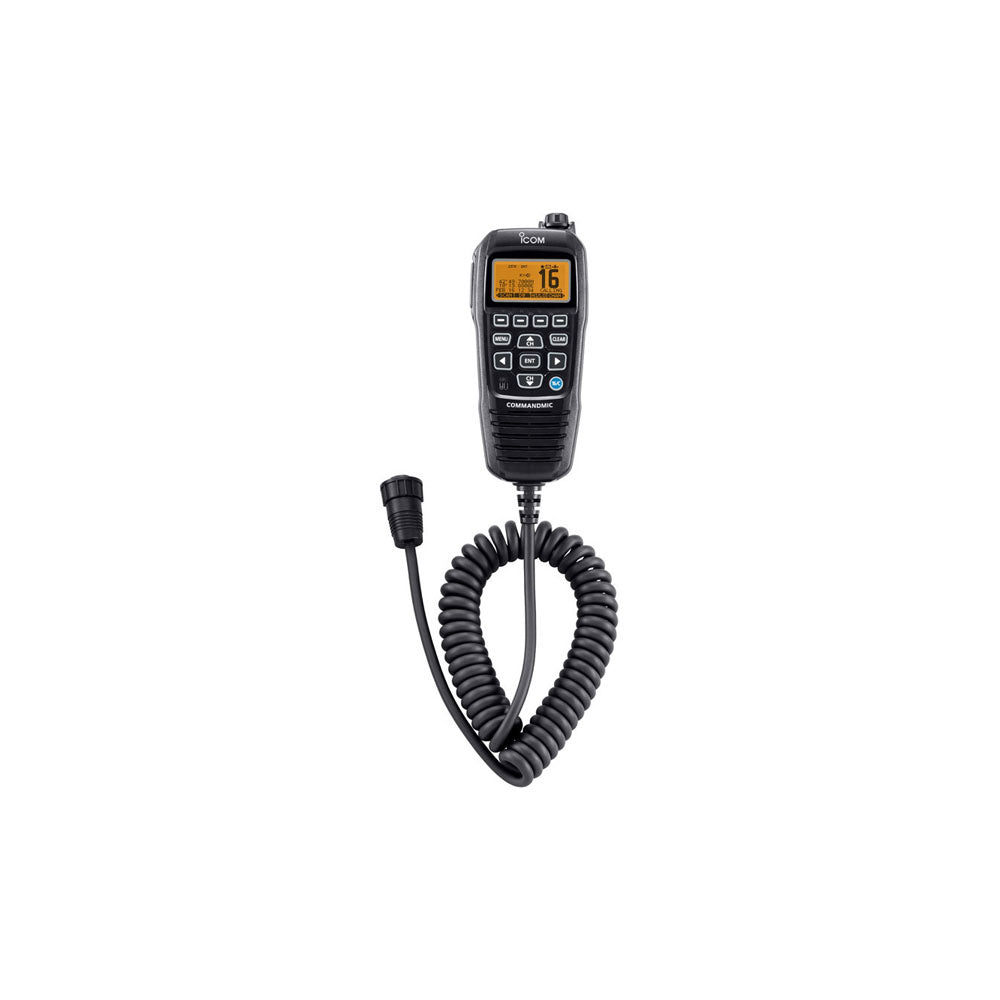 Icom HM195B Command Mic Black - Orange LCD for M506/GE and M400BB - PROTEUS MARINE STORE