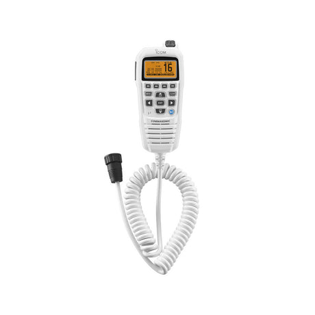 ICOM HM195G Command Mic White -Orange LCD for M423GE, M506GE, M400BB - PROTEUS MARINE STORE