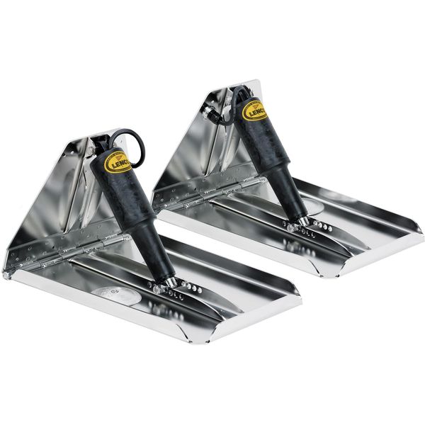 Lenco 17" x 12" XD Performance Trim Tab Kit (12V / Polished / Single) - PROTEUS MARINE STORE