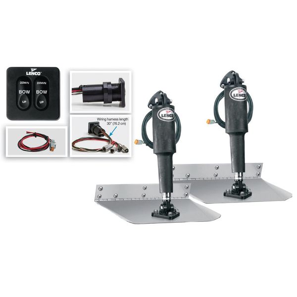 Lenco 9" x 12" Complete Standard Mount Trim Tab Kit (Standard Switch) - PROTEUS MARINE STORE