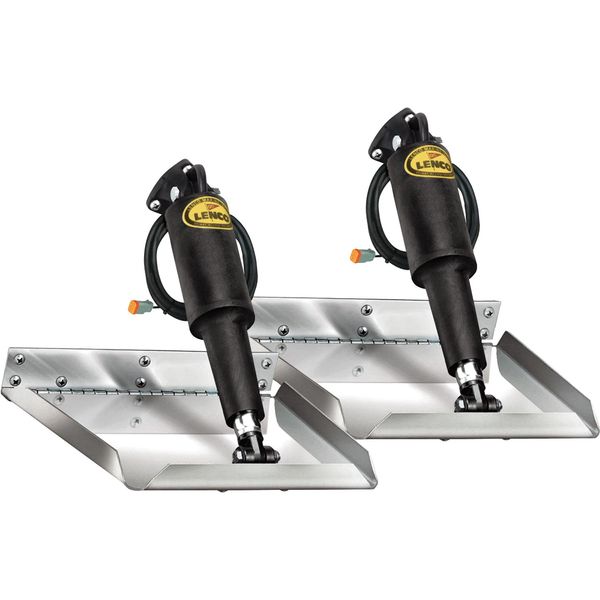 Lenco 12" x 12" Edge Mount Trim Tab Kit (Electro-Polished) - PROTEUS MARINE STORE