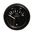 Uflex Voltmeter 8-16V DC Gauge Black - PROTEUS MARINE STORE
