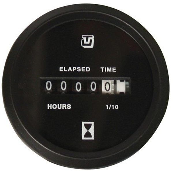 Uflex Engine Hourmeter Gauge Black - PROTEUS MARINE STORE