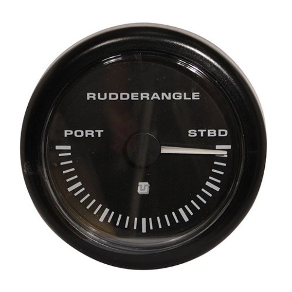 Uflex Rudder Angle Indicator Gauge Black - PROTEUS MARINE STORE