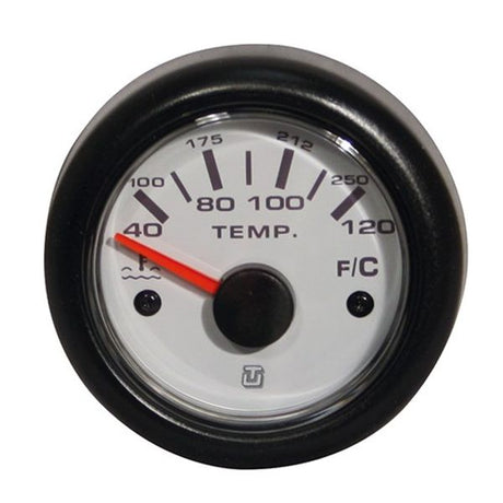 Uflex Water Temperature Gauge 40-120?C White - PROTEUS MARINE STORE