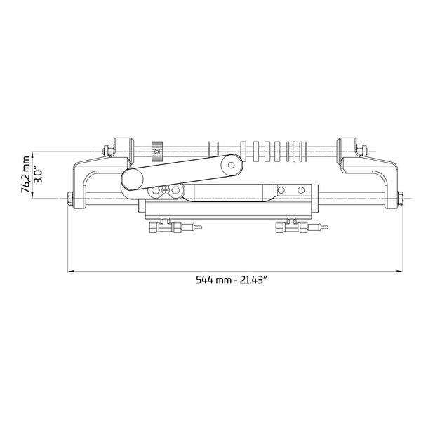 Ultraflex UC128P-OBF/2 Outboard Front Mount Hydraulic Cylinder - PROTEUS MARINE STORE