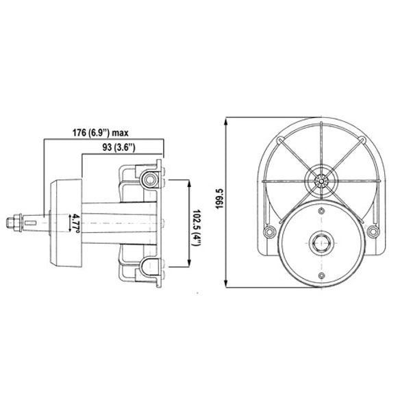 Ultraflex T85 Rotary Steering Helm with Black Bezel - PROTEUS MARINE STORE