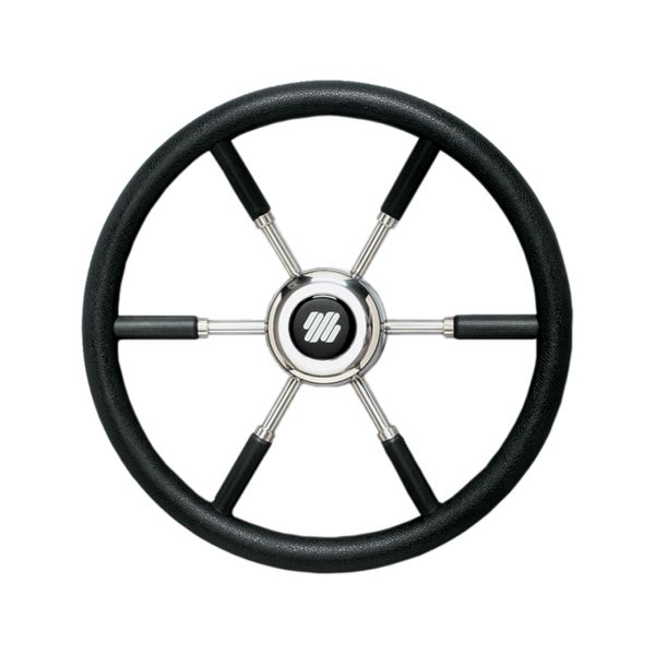 Ultraflex Steering Wheel (450mm / SS & Black) - PROTEUS MARINE STORE