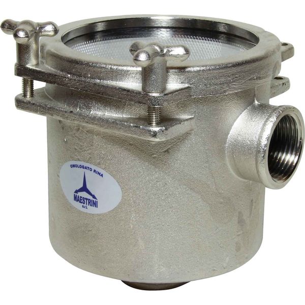 Maestrini Brass Bracket Mounted Water Strainer (1" BSP Female) - PROTEUS MARINE STORE