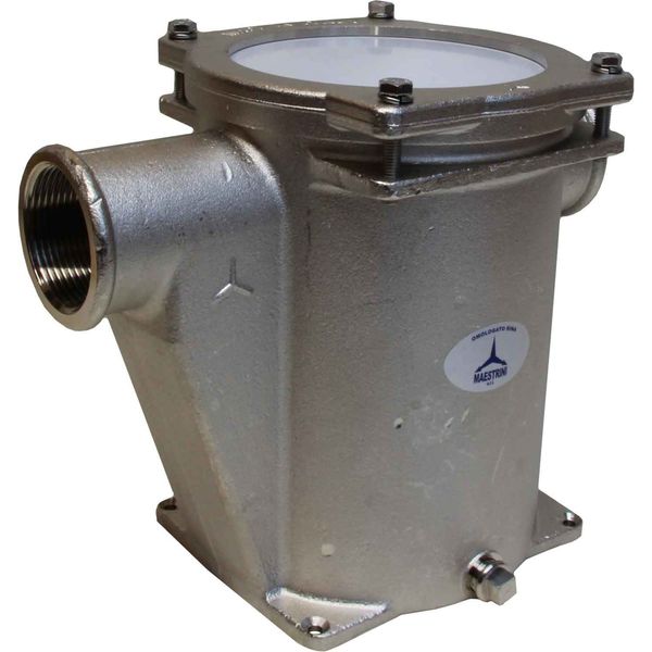 Maestrini Brass Base Mounted Water Strainer (1-1/2" BSP Female) - PROTEUS MARINE STORE