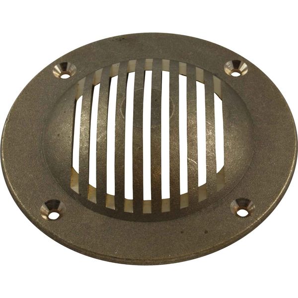 Maestrini Brass Round Intake Strainer Grate (Full Slot / 120mm OD) - PROTEUS MARINE STORE