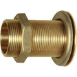 Maestrini Brass Skin Fitting (Flat, 1-1/2" BSP, 83mm Long) - PROTEUS MARINE STORE