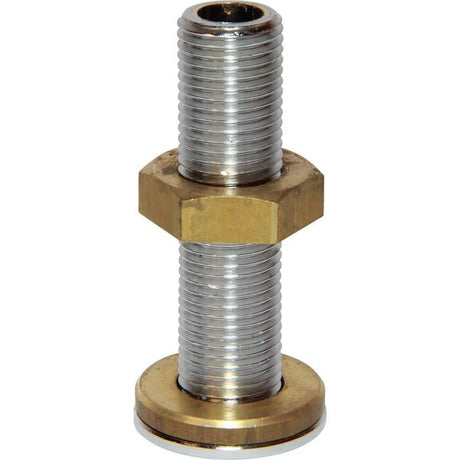 Maestrini Chromed Skin Fitting (Domed, 1/4" BSP, 55mm Long) - PROTEUS MARINE STORE