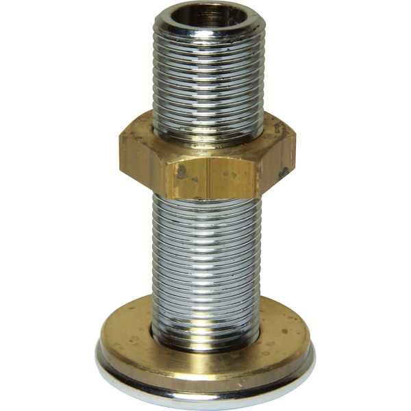 Maestrini Chromed Skin Fitting (Domed, 3/8" BSP, 58mm Long) - PROTEUS MARINE STORE