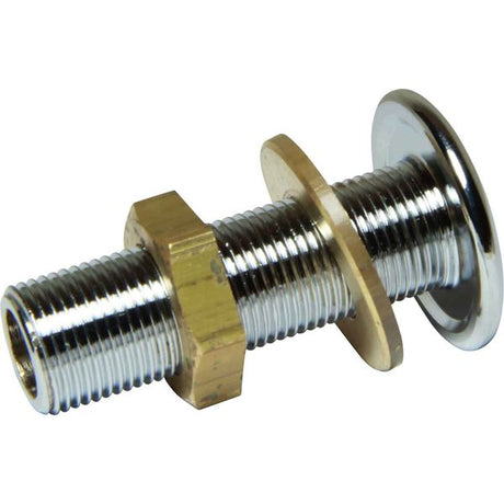 Maestrini Chromed Skin Fitting (Domed, 3/8" BSP, 58mm Long) - PROTEUS MARINE STORE