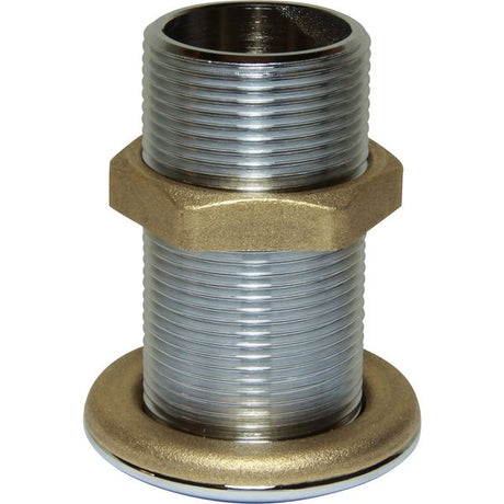 Maestrini Chrome Skin Fitting (Domed, 1-1/4" BSP, 83mm Long) - PROTEUS MARINE STORE