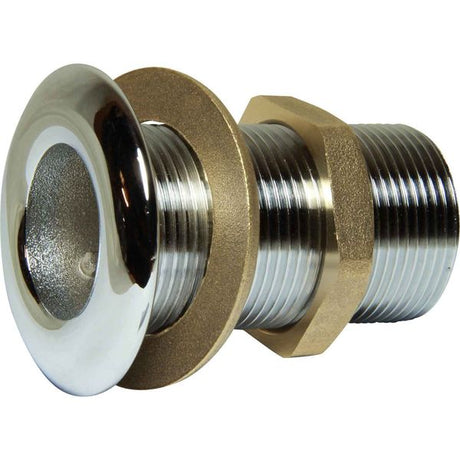 Maestrini Chrome Skin Fitting (Domed, 1-1/4" BSP, 83mm Long) - PROTEUS MARINE STORE