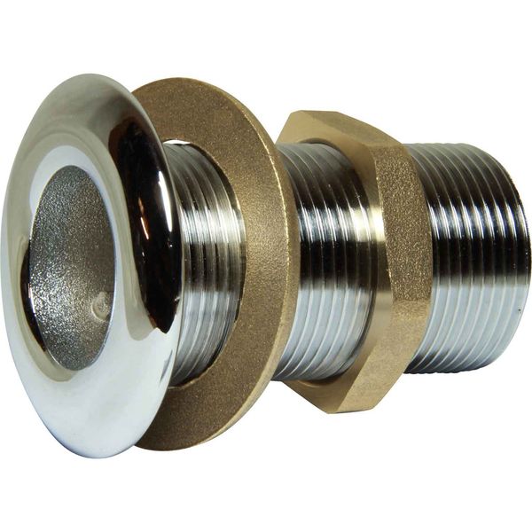Maestrini Chrome Skin Fitting (Domed, 1-1/4" BSP, 83mm Long) - PROTEUS MARINE STORE