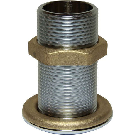 Maestrini Chrome Skin Fitting (Domed, 1-1/2" BSP, 84.5mm Long) - PROTEUS MARINE STORE
