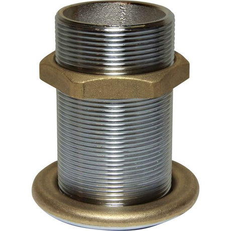 Maestrini Chrome Skin Fitting (Domed, 2" BSP, 102mm Long) - PROTEUS MARINE STORE