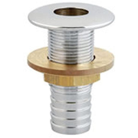 Maestrini Skin Fitting Chromed Brass 1-1/2" BSP 44mm Hose - PROTEUS MARINE STORE