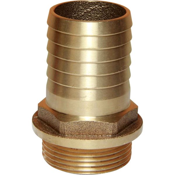 Maestrini Bronze Straight Hose Tail (1-1/4" BSP Male to 38mm Hose) - PROTEUS MARINE STORE