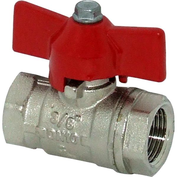 Maestrini Brass Tee Handle Ball Valve (3/8" BSP Female) - PROTEUS MARINE STORE