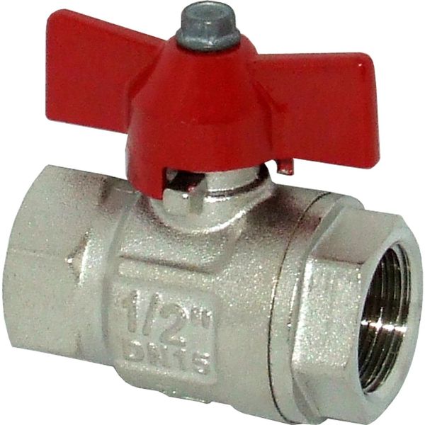 Maestrini Brass Tee Handle Ball Valve (1/2" BSP Female) - PROTEUS MARINE STORE