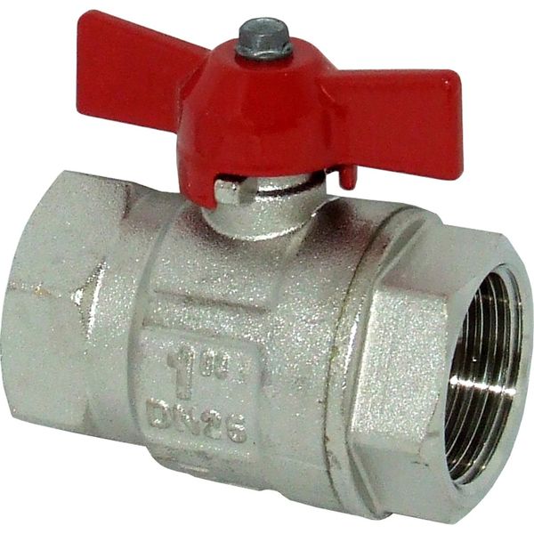 Maestrini Brass Tee Handle Ball Valve (1" BSP Female) - PROTEUS MARINE STORE