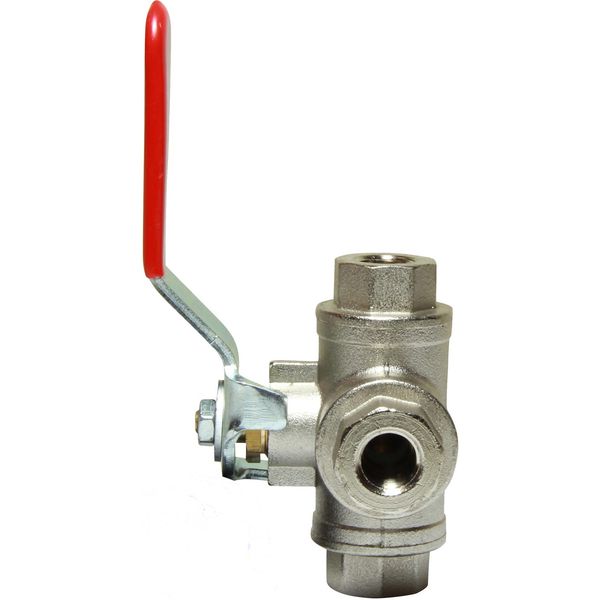 Maestrini Brass Reduced Passage L Port Valve (1/4" BSP) - PROTEUS MARINE STORE