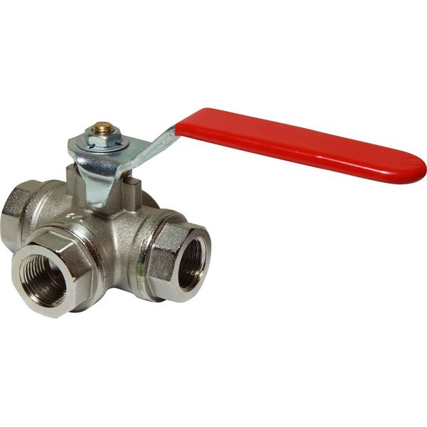 Maestrini Brass Reduced Passage L Port Valve (1/2" BSP) - PROTEUS MARINE STORE