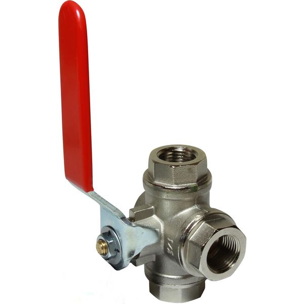 Maestrini Brass Reduced Passage L Port Valve (1/2" BSP) - PROTEUS MARINE STORE