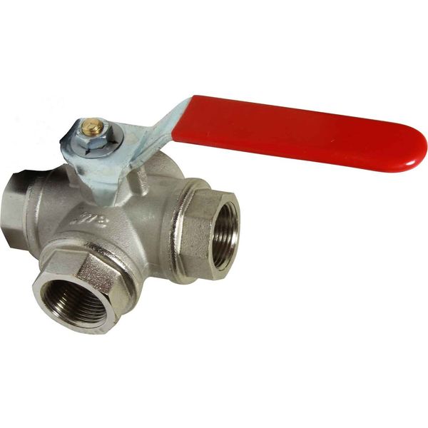 Maestrini Brass Reduced Passage L Port Valve (3/4" BSP) - PROTEUS MARINE STORE