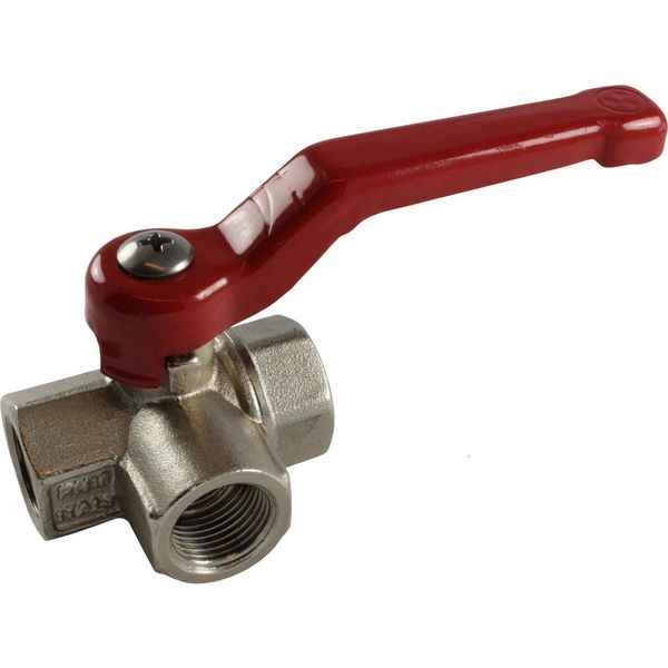 Maestrini Brass Full Bore L Port Valve (3/8" BSP) - PROTEUS MARINE STORE