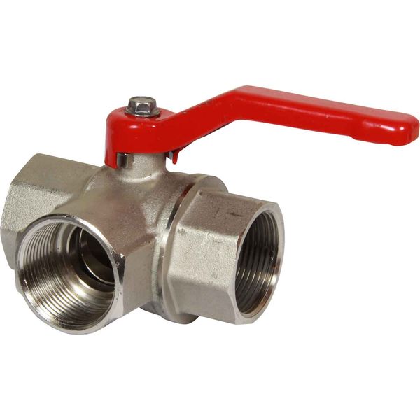Maestrini Brass Full Bore L Port Valve (1-1/4" BSP) - PROTEUS MARINE STORE