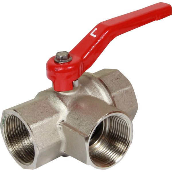 Maestrini Brass Full Bore L Port Valve (1-1/4" BSP) - PROTEUS MARINE STORE