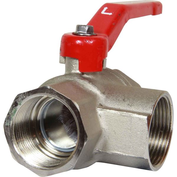 Maestrini Brass Full Bore L Port Valve (1-1/4" BSP) - PROTEUS MARINE STORE