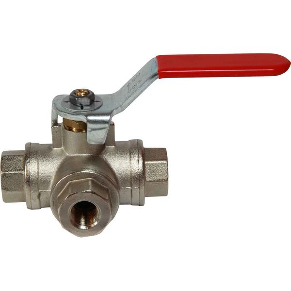 Maestrini Brass Reduced Passage T Port Valve (1/4" BSP) - PROTEUS MARINE STORE