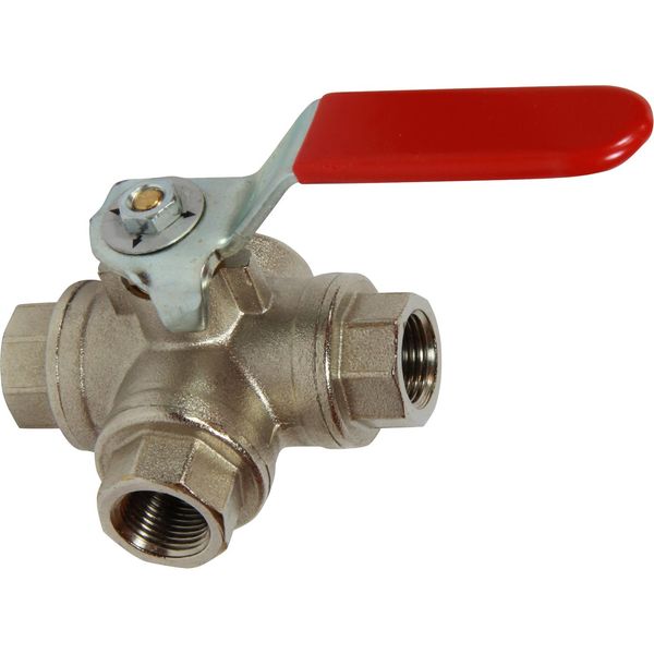 Maestrini Brass Reduced Passage T Port Valve (3/8" BSP) - PROTEUS MARINE STORE