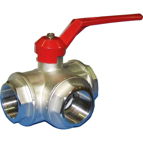 Maestrini Brass Reduced Passage T Port Valve (1-1/2" BSP) - PROTEUS MARINE STORE