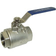 AG Stainless Steel Ball Valve (Female Each End / 1-1/2" BSP) - PROTEUS MARINE STORE