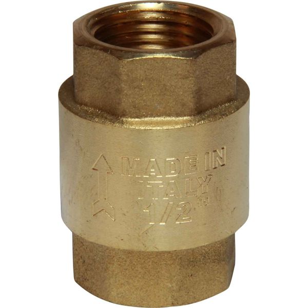 Maestrini Brass Inline Spring Check Valve (1/2" BSP Female) - PROTEUS MARINE STORE
