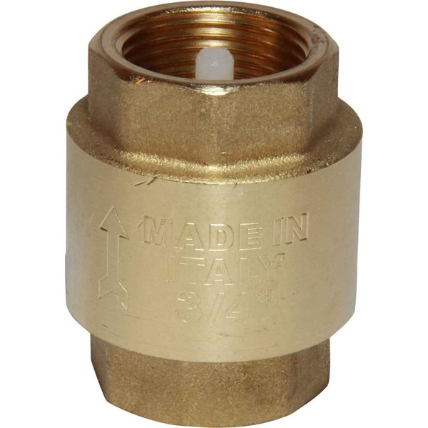 Maestrini Brass Inline Spring Check Valve (3/4" BSP Female) - PROTEUS MARINE STORE