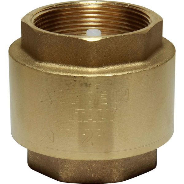 Maestrini Brass Inline Spring Check Valve (2" BSP Female) - PROTEUS MARINE STORE