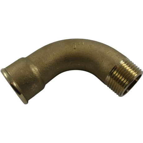 Maestrini Brass Swept 90 Degree Elbow (Male/Female / 1" BSPT) - PROTEUS MARINE STORE