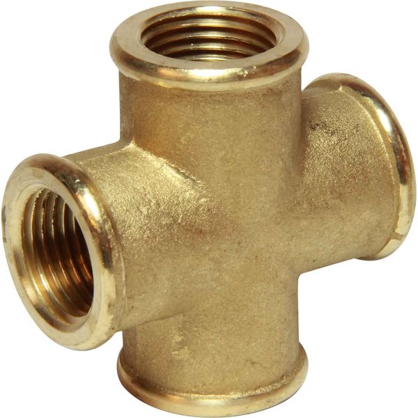 Maestrini Brass Equal Cross Fitting (1/2" BSP Female) - PROTEUS MARINE STORE