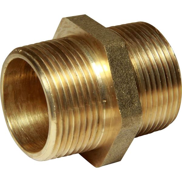 Maestrini Brass Equal Nipple (1-1/4" BSP Male) - PROTEUS MARINE STORE