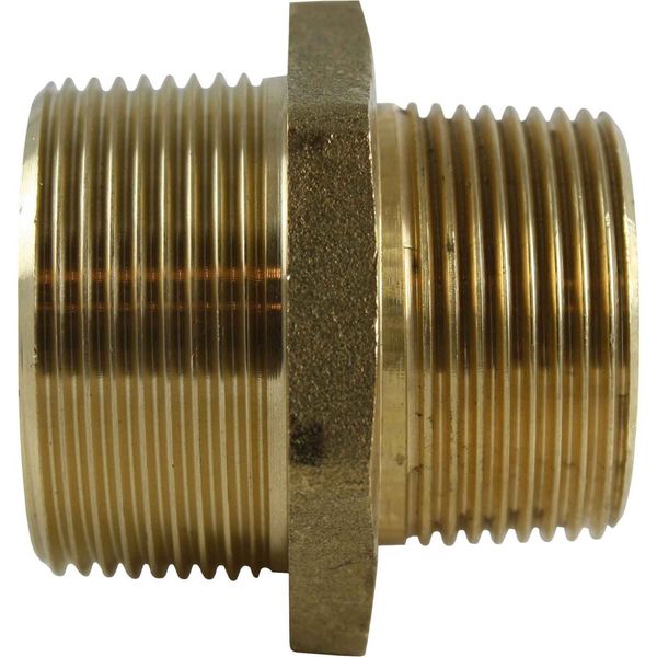 Maestrini Brass Reducing Nipple (1-1/2" BSP Male to 1-1/4" BSP Male) - PROTEUS MARINE STORE