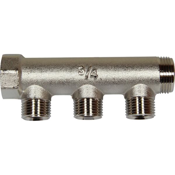 Maestrini Brass Male Pipe Manifold (3/4" BSP with 3 x 1/2" Inlets) - PROTEUS MARINE STORE